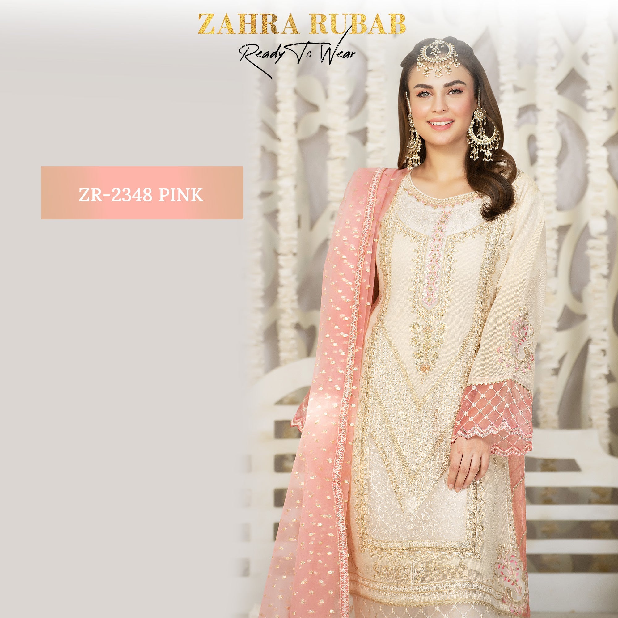 ZR-2348 Green, Pink Zahra Rubab fresh