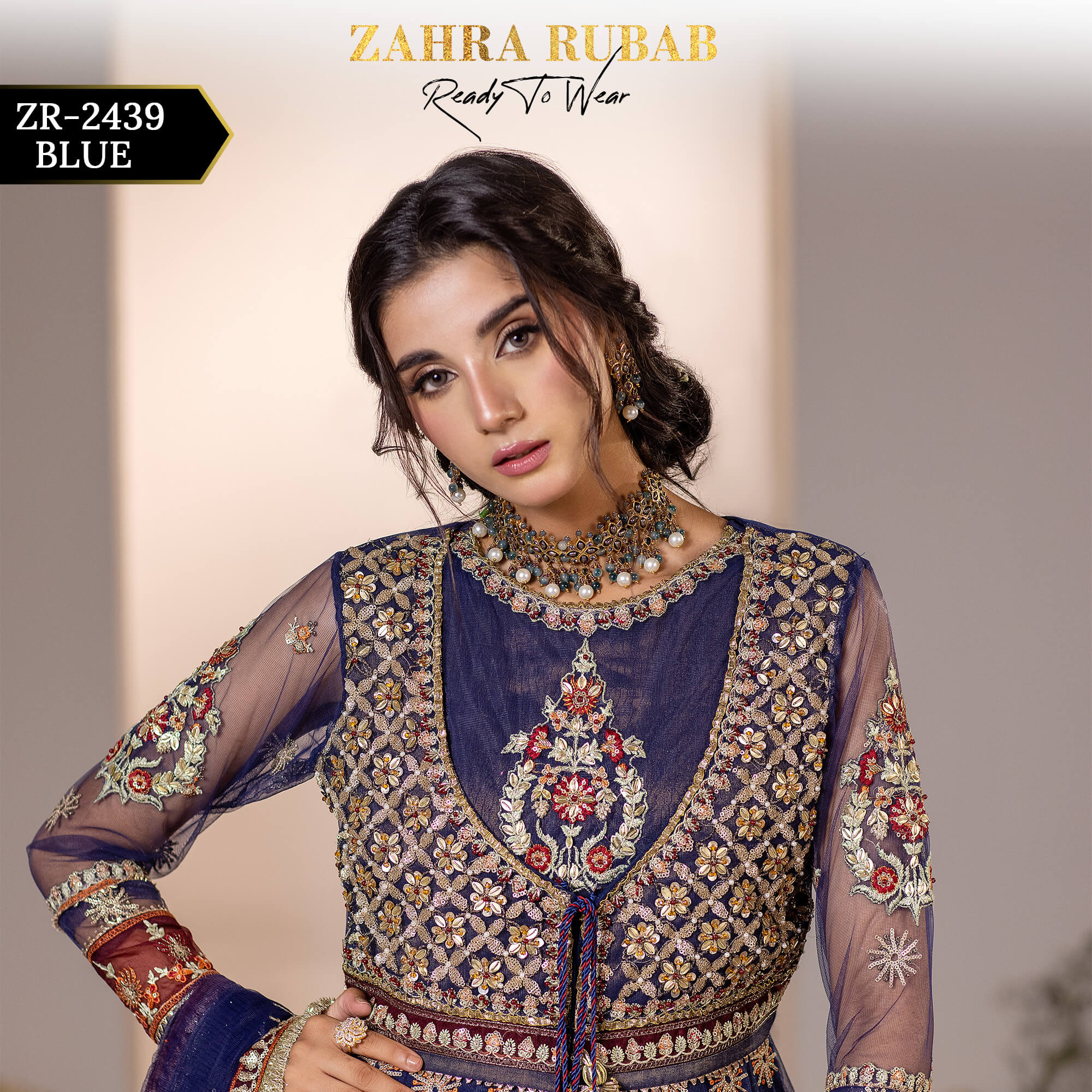 ZR-2439 BLUE Zahra Rubab Afsana