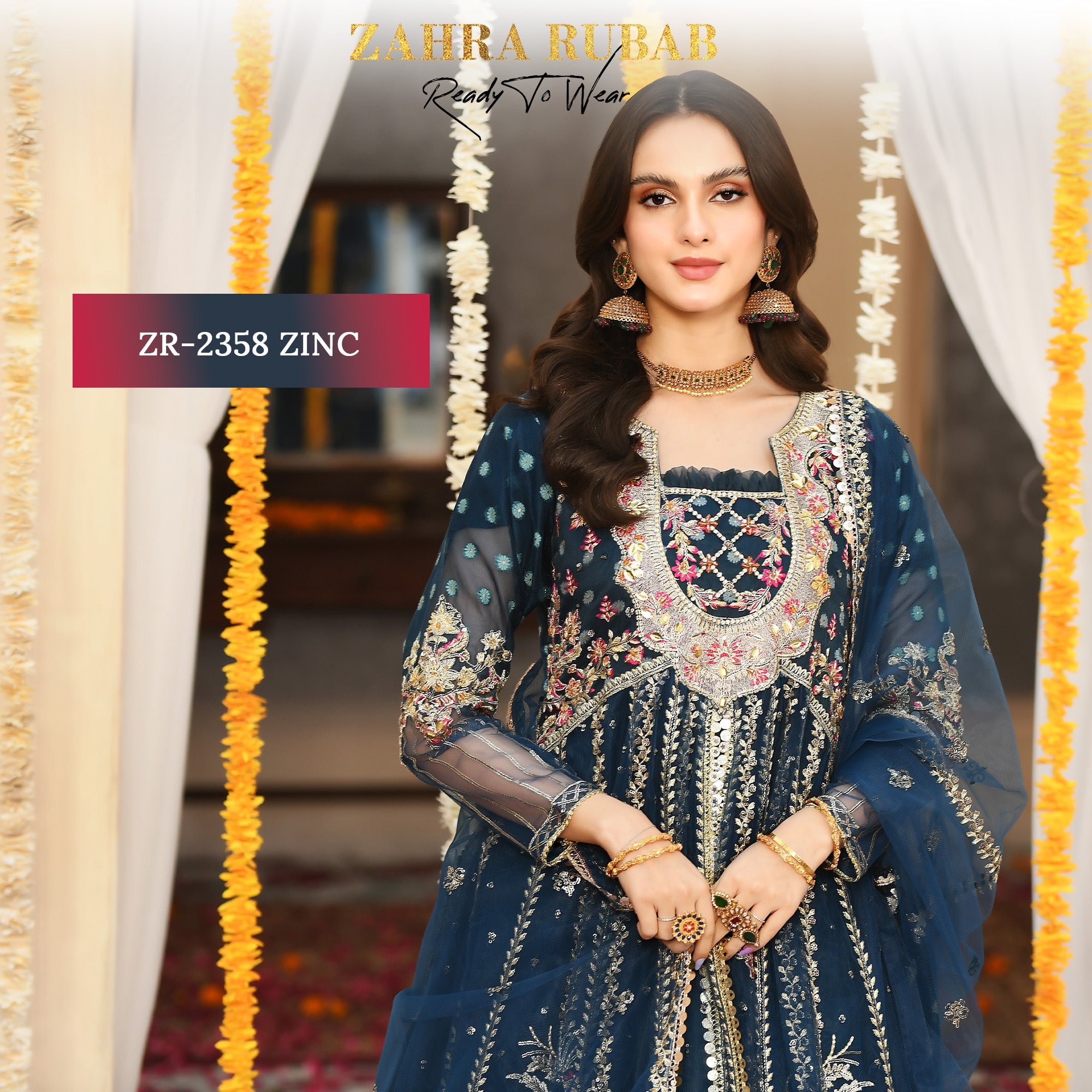 ZR-2358 Zinc Maxi Dress Zahra Rubab fresh