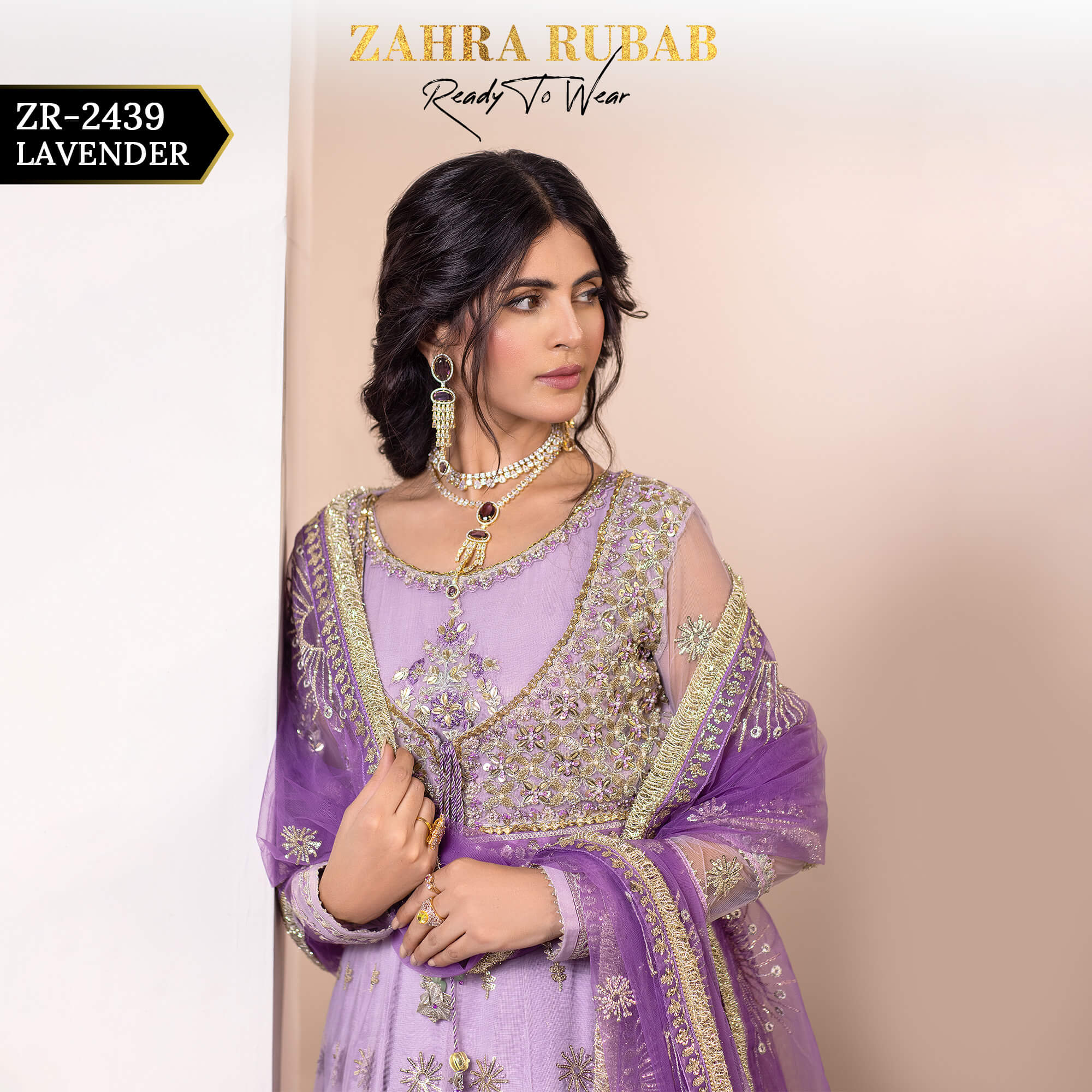 ZR-2439 LAVENDER Zahra Rubab Afsana