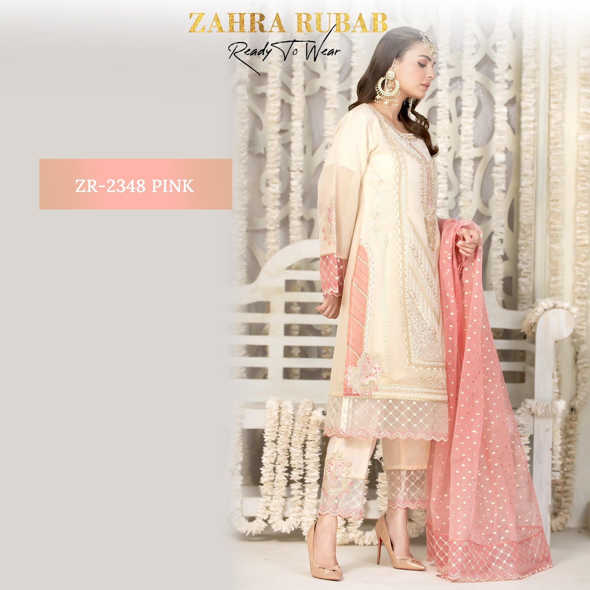 ZR-2348 Green, Pink Zahra Rubab fresh