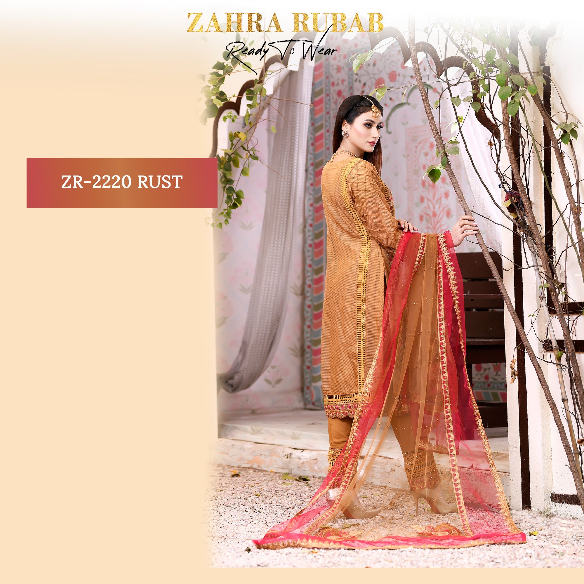 ZR-2220 | Rust Zahra Rubab fresh