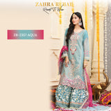 ZR-2357 Magenta & Aqua Dress