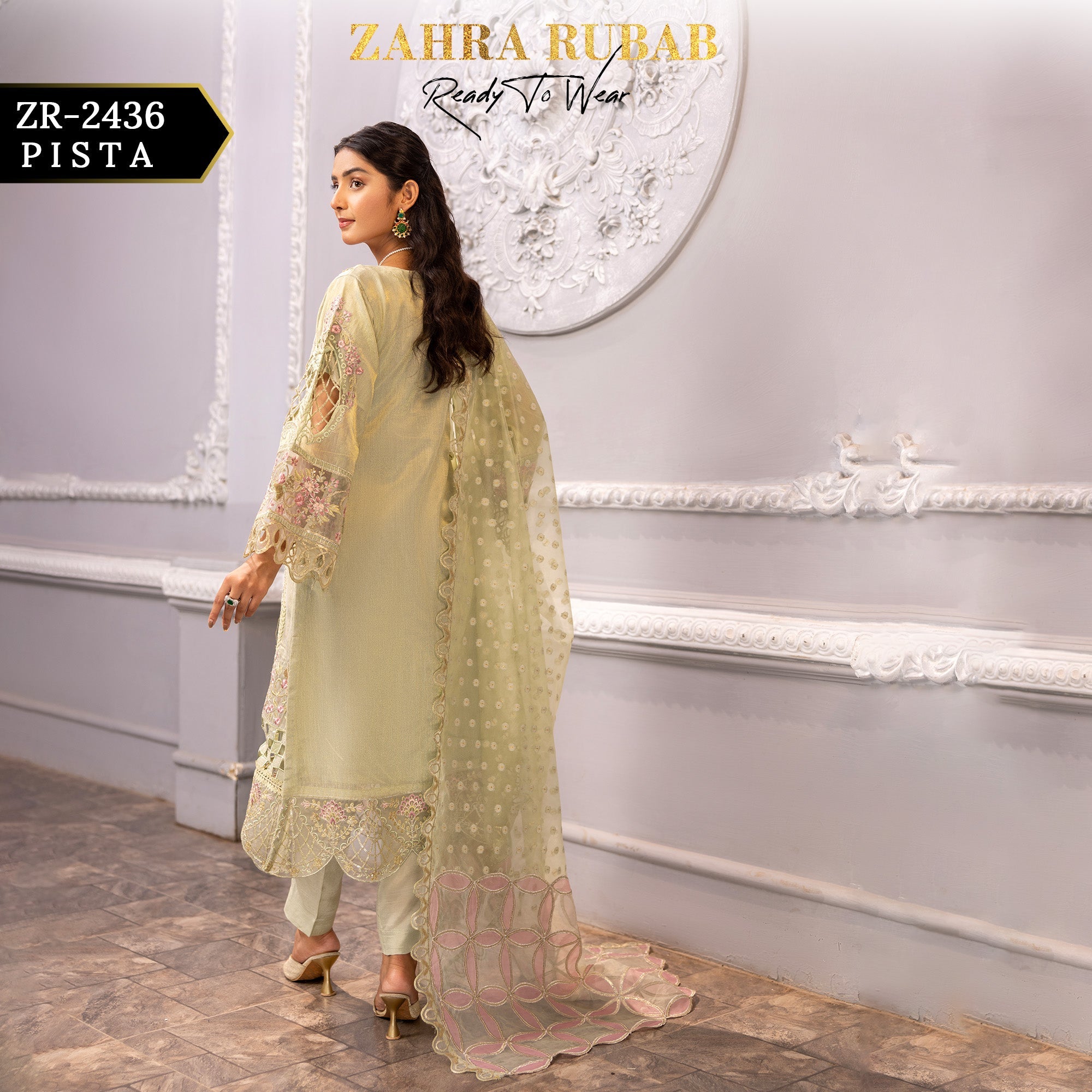 ZR-2436 Pista Zahra Rubab Gul Mohar