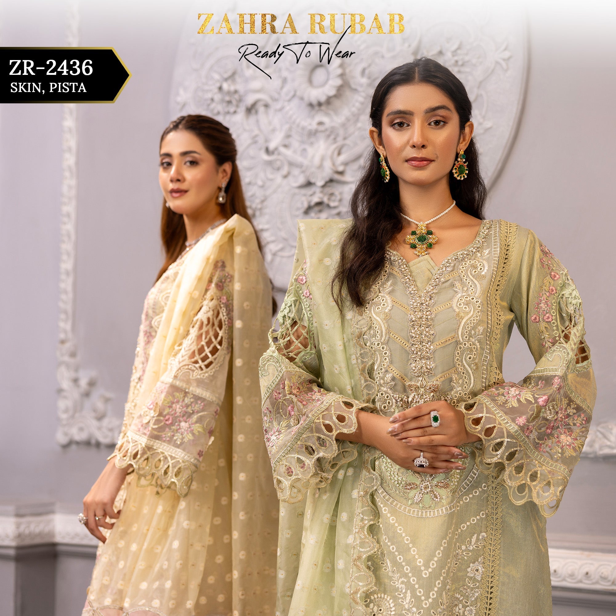 ZR-2436 Pista Zahra Rubab Gul Mohar
