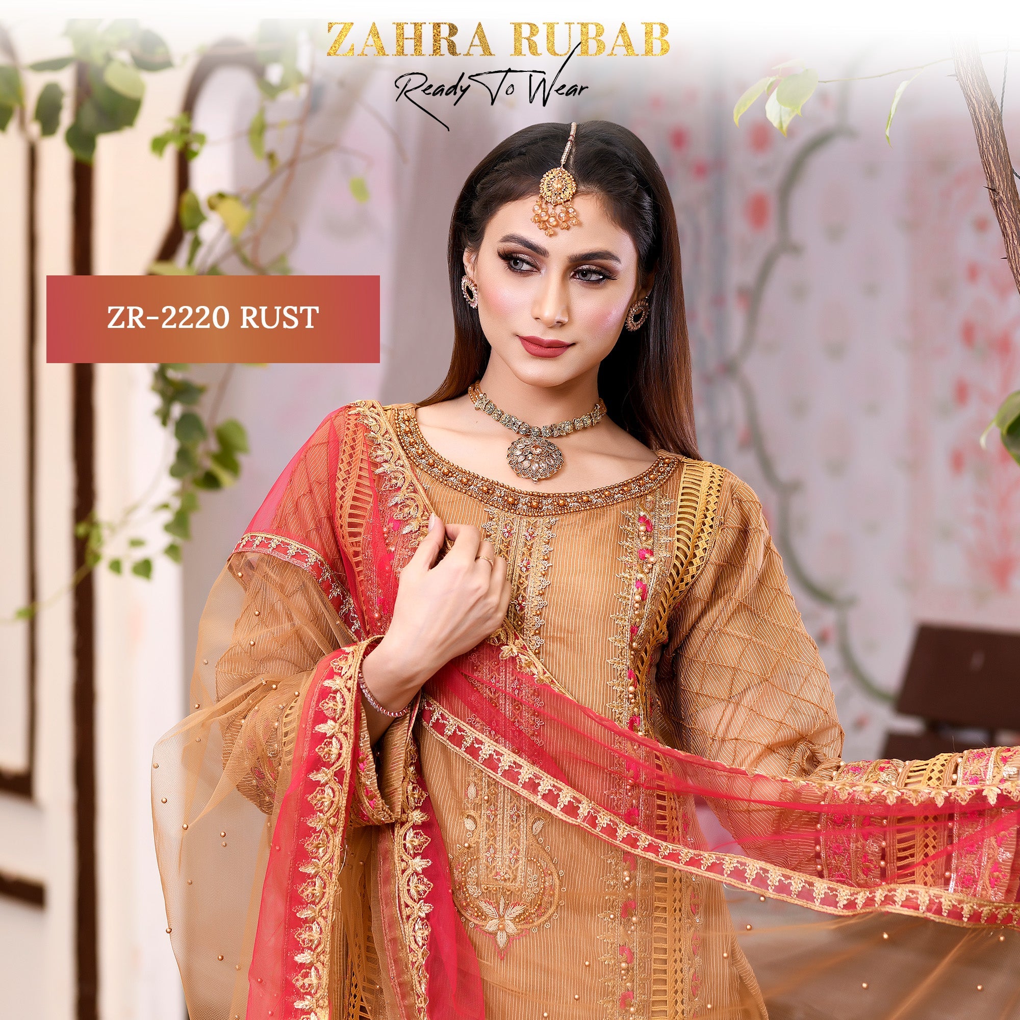 ZR-2220 | Rust Zahra Rubab fresh