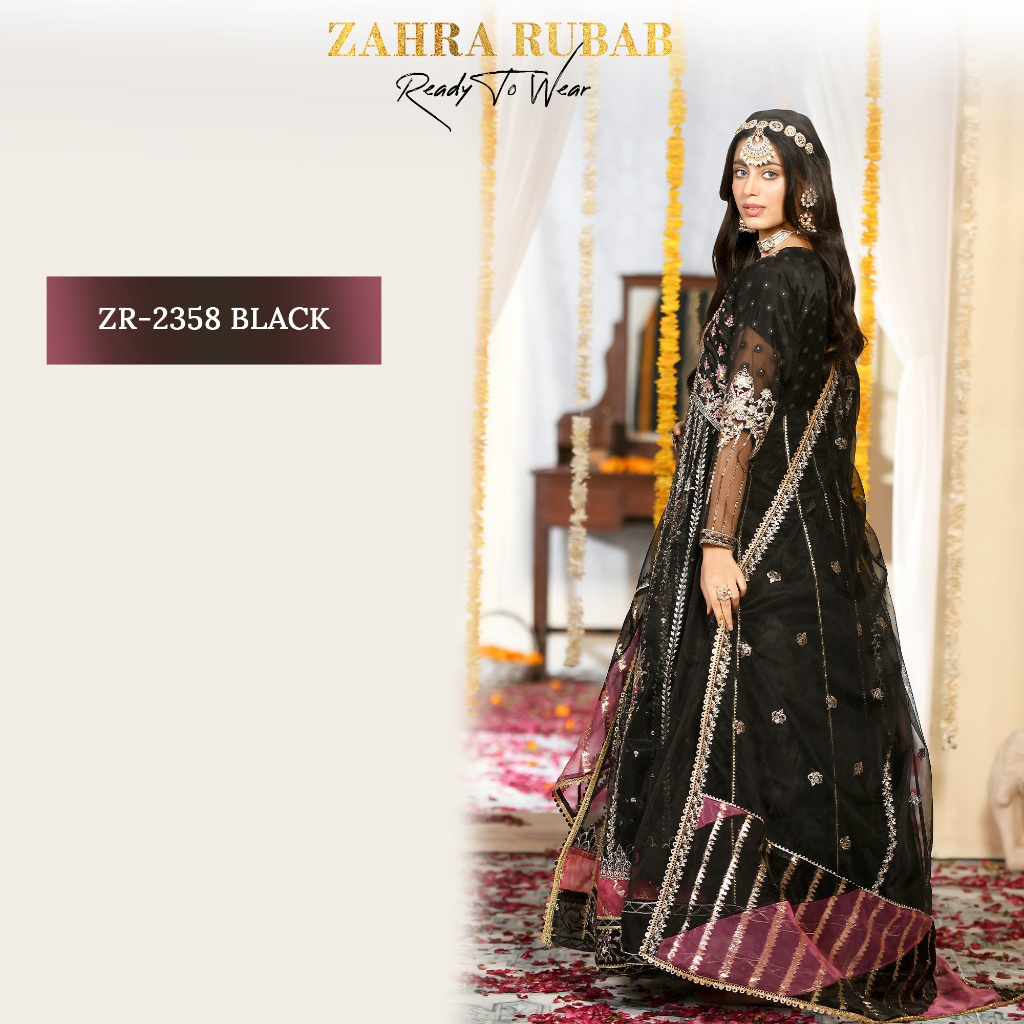 ZR-2358 Black Maxi Dress Zahra Rubab fresh