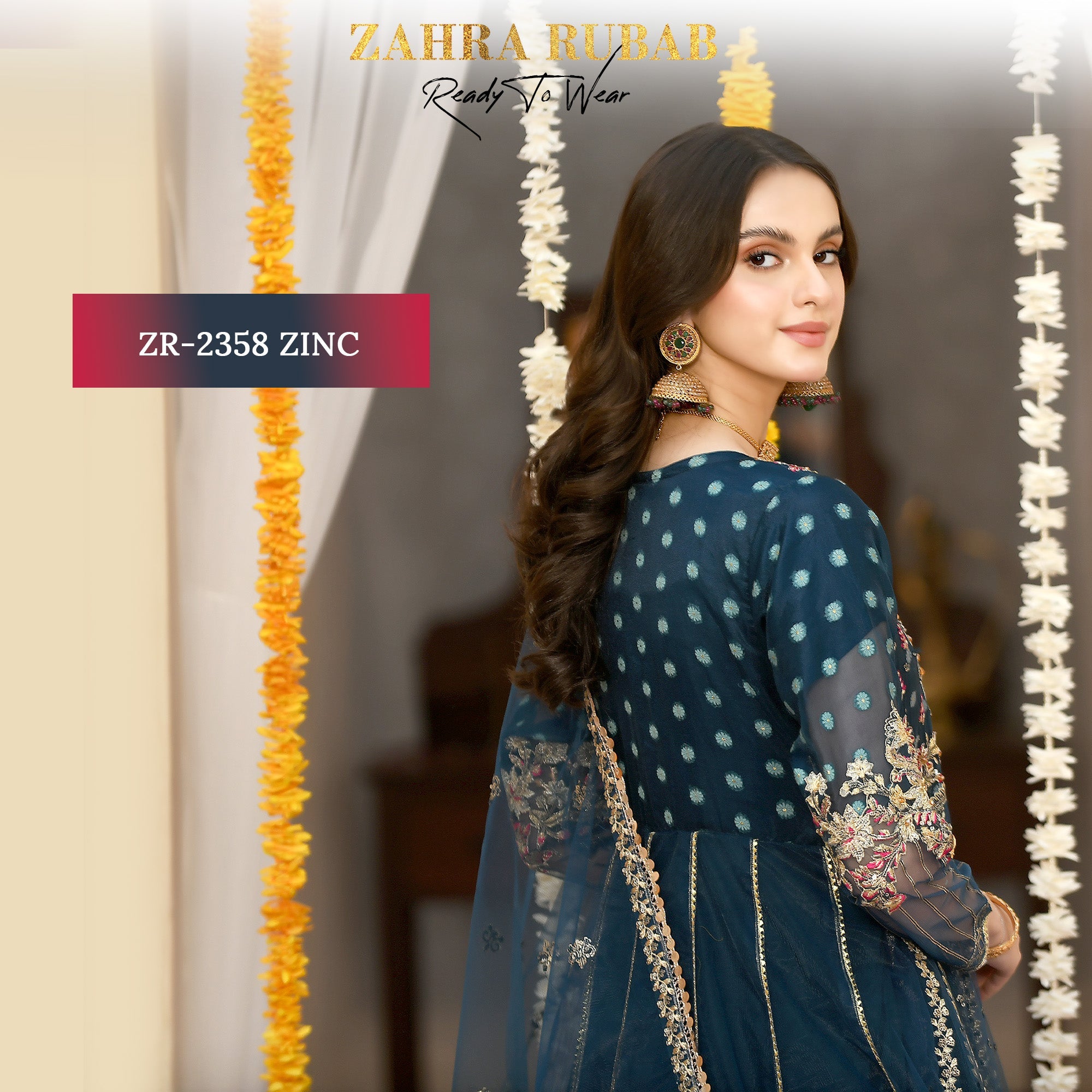 ZR-2358 Zinc Maxi Dress Zahra Rubab fresh