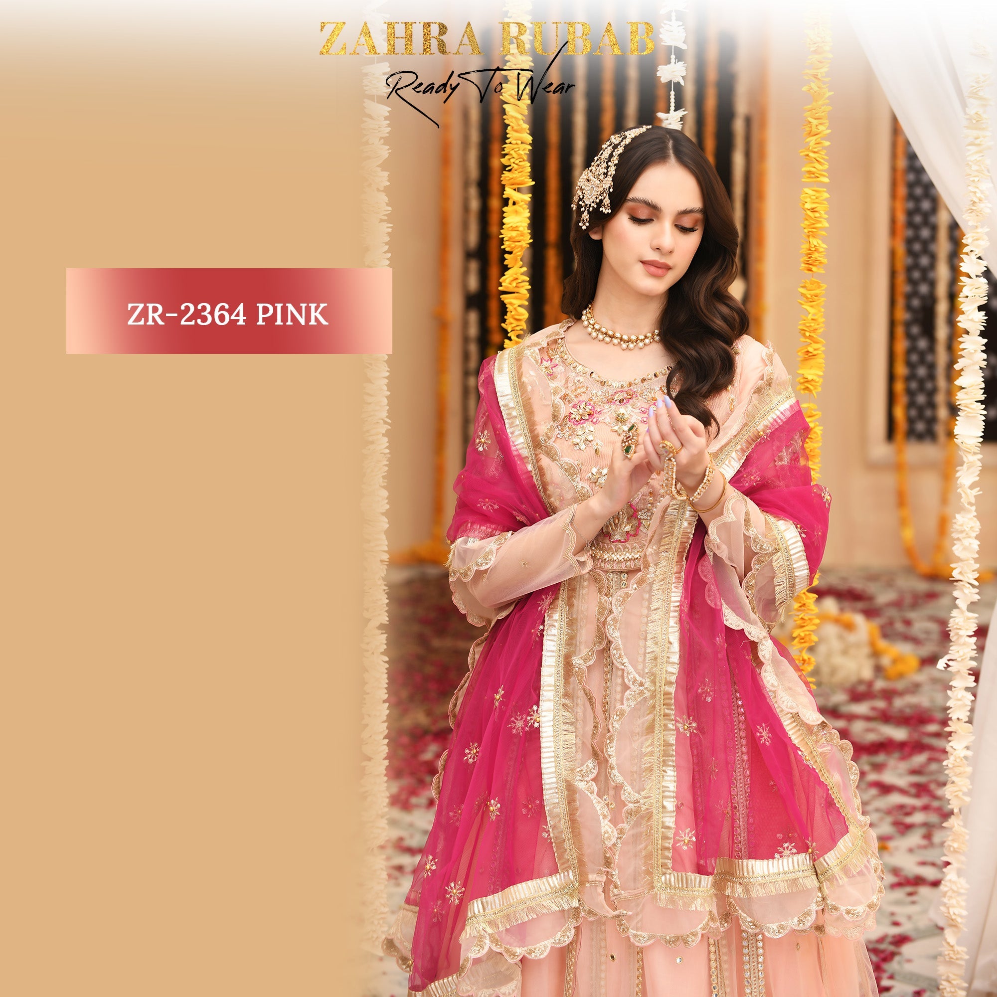 ZR-2364 Pink, Sky Maxi Dress Zahra Rubab fresh