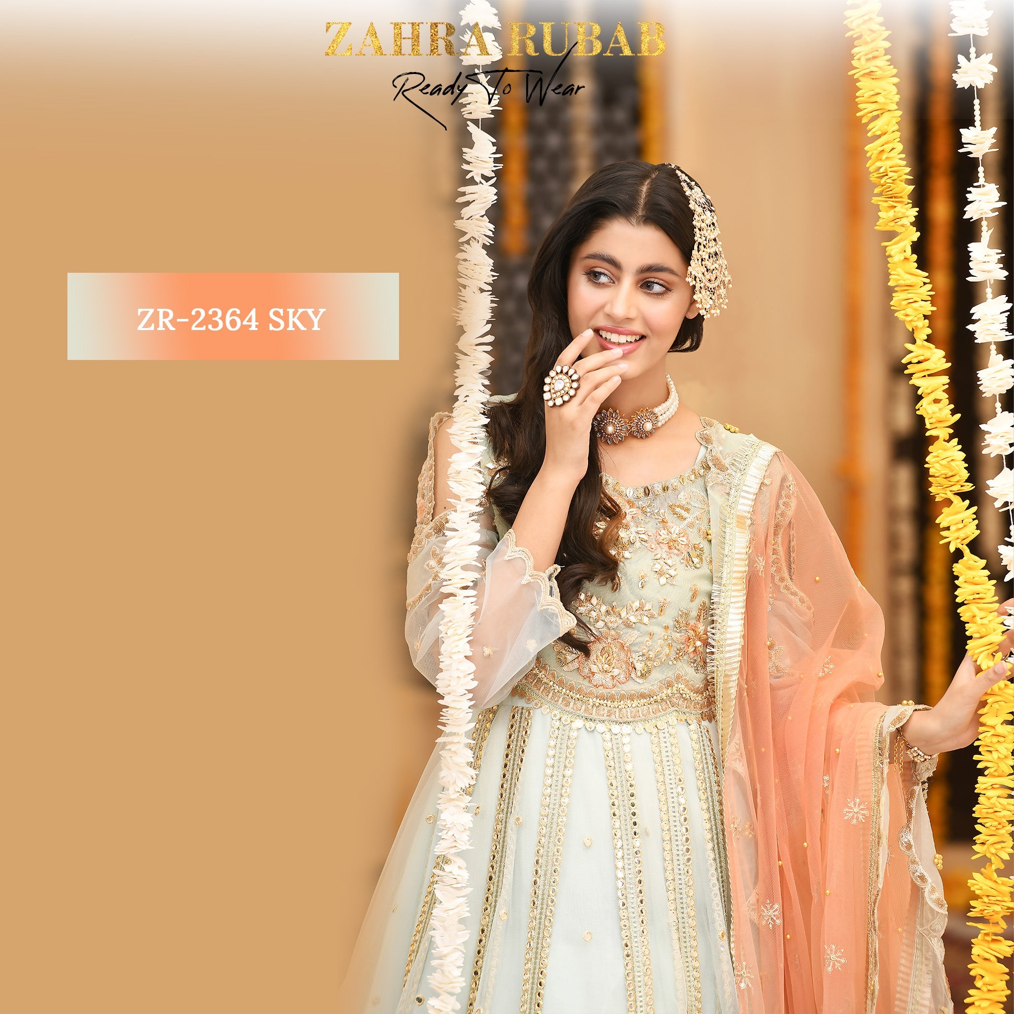 ZR-2364 Pink, Sky Maxi Dress Zahra Rubab fresh