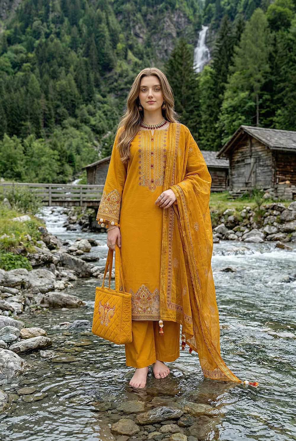 ZR-2624 | MUSTARD Zahra Rubab