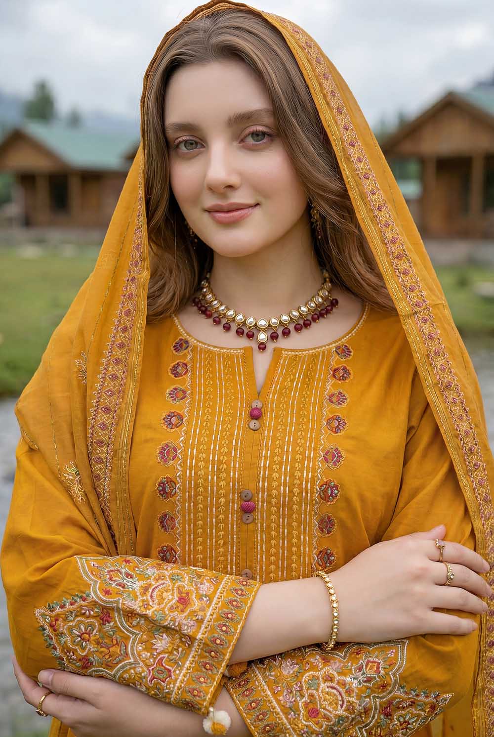 ZR-2624 | MUSTARD Zahra Rubab