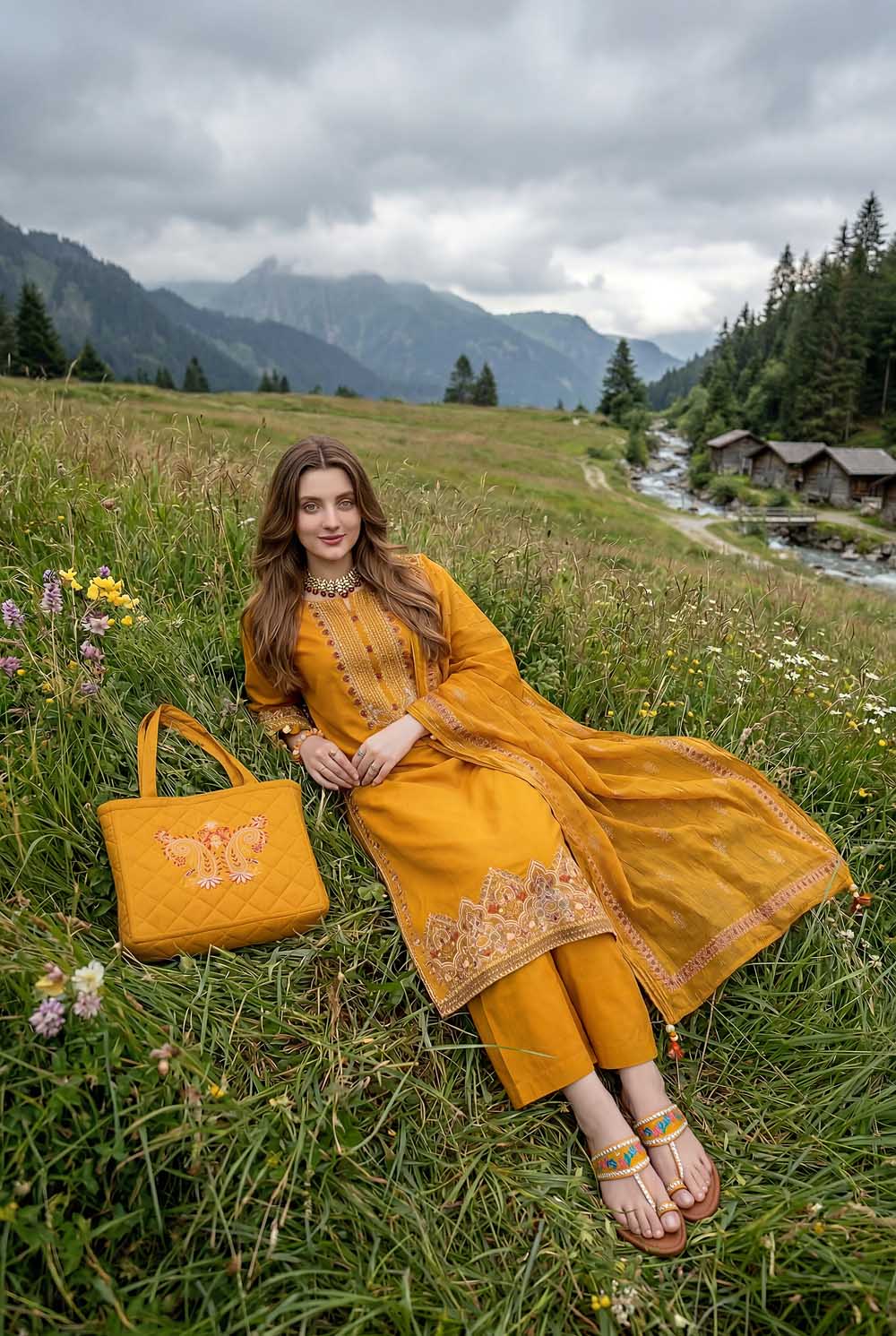 ZR-2624 | MUSTARD Zahra Rubab