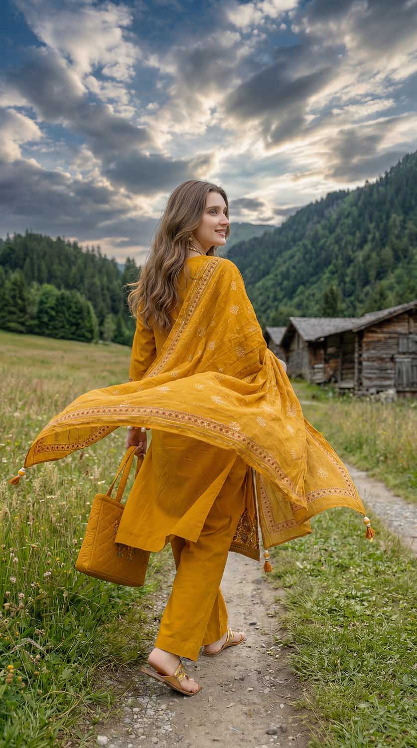 ZR-2624 | MUSTARD Zahra Rubab