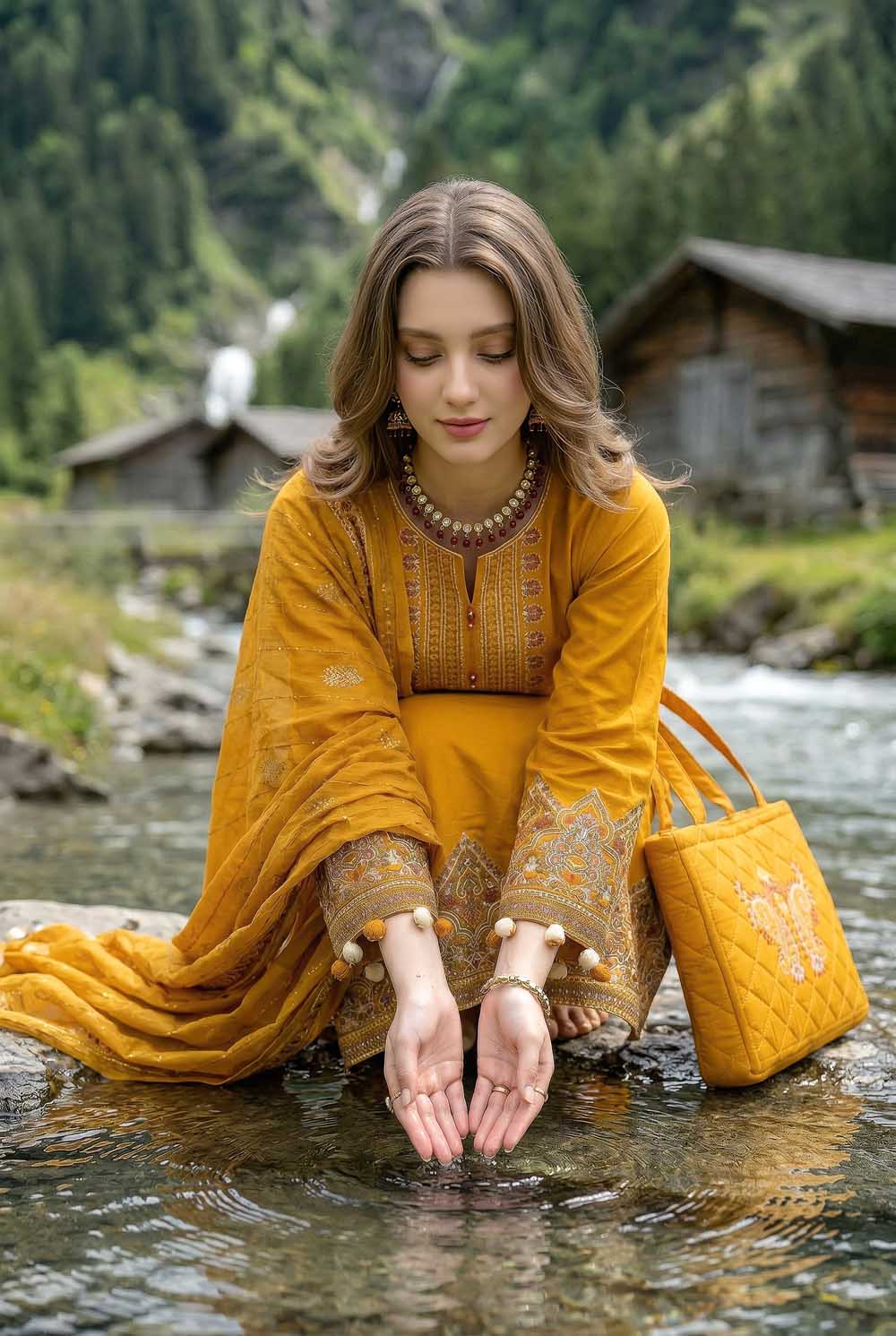 ZR-2624 | MUSTARD Zahra Rubab