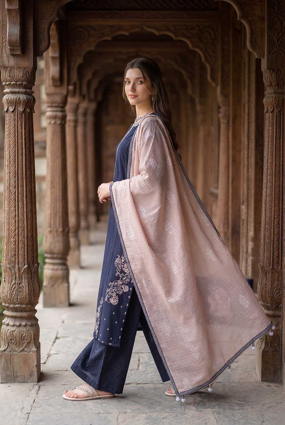 ZR-2627 | NAVY BLUE Zahra Rubab