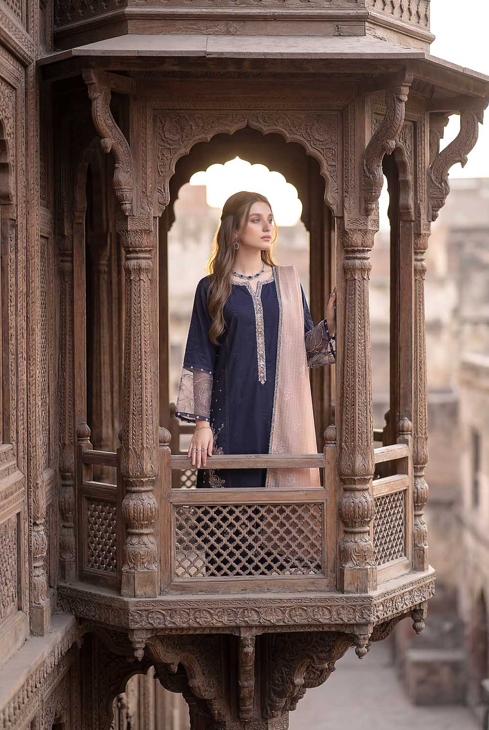 ZR-2627 | NAVY BLUE Zahra Rubab