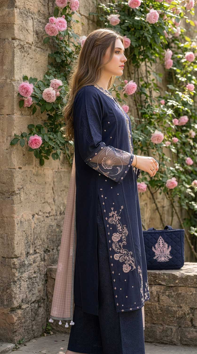 ZR-2627 | NAVY BLUE Zahra Rubab