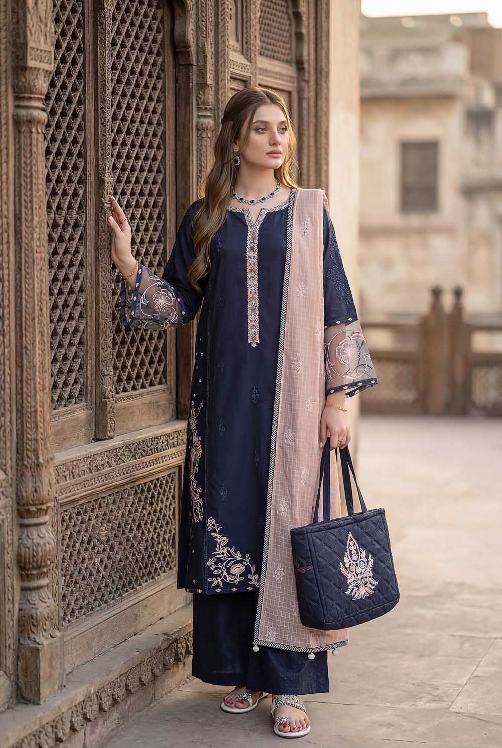 ZR-2627 | NAVY BLUE Zahra Rubab
