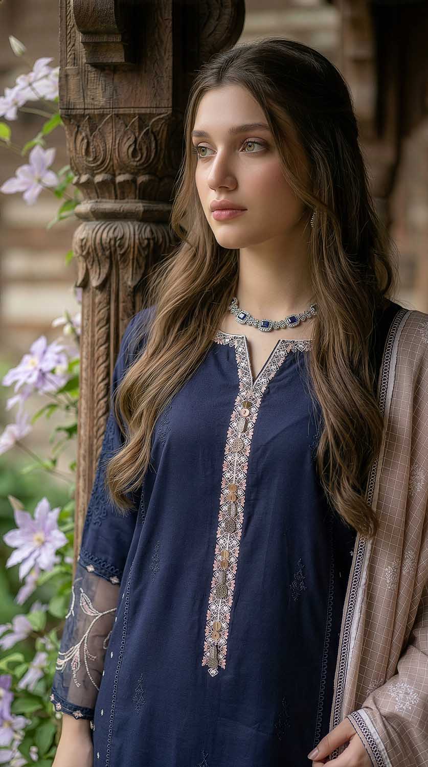 ZR-2627 | NAVY BLUE Zahra Rubab