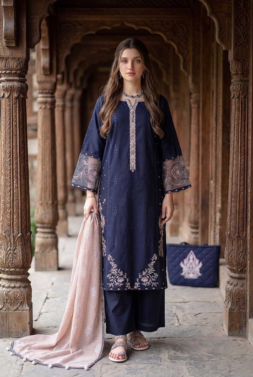 ZR-2627 | NAVY BLUE Zahra Rubab