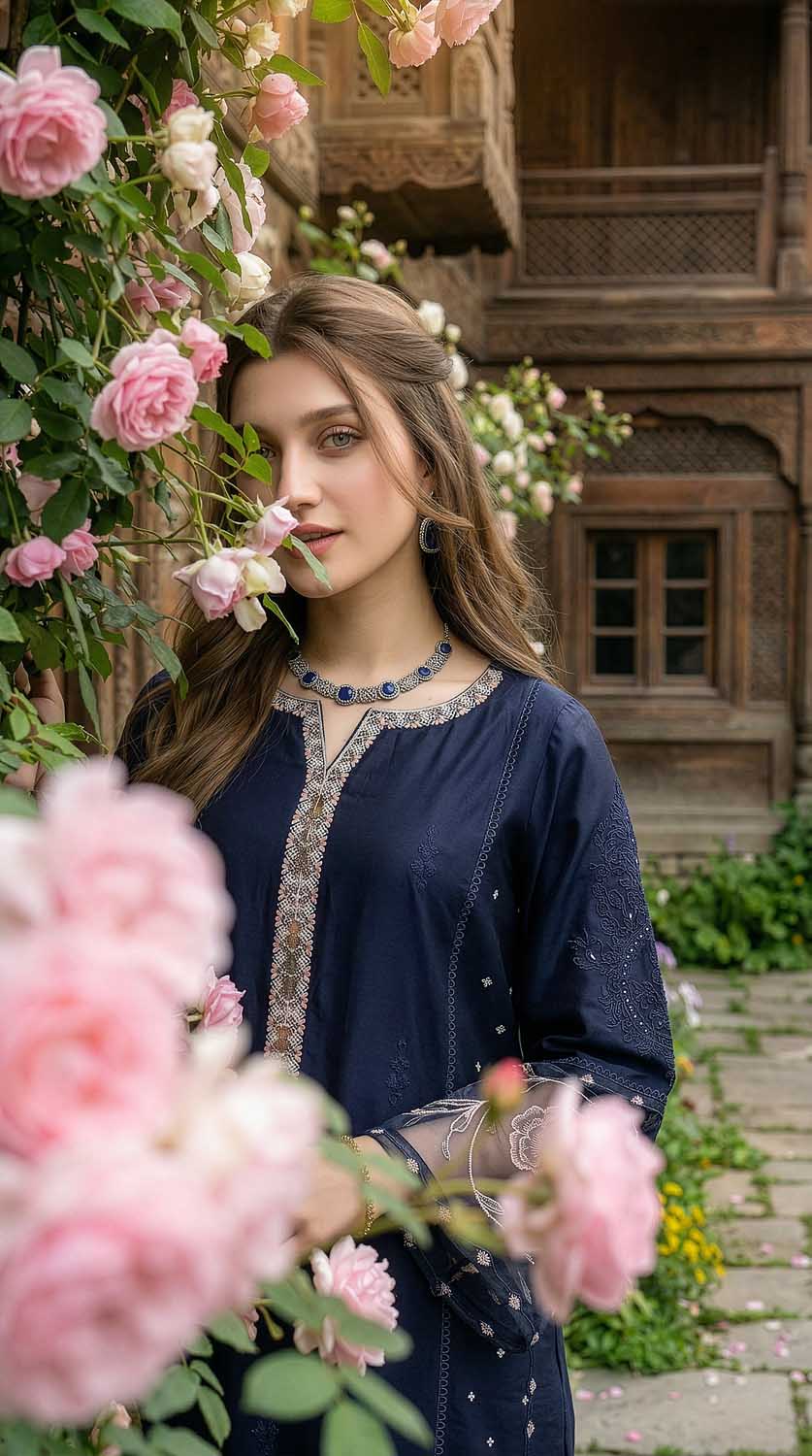 ZR-2627 | NAVY BLUE Zahra Rubab