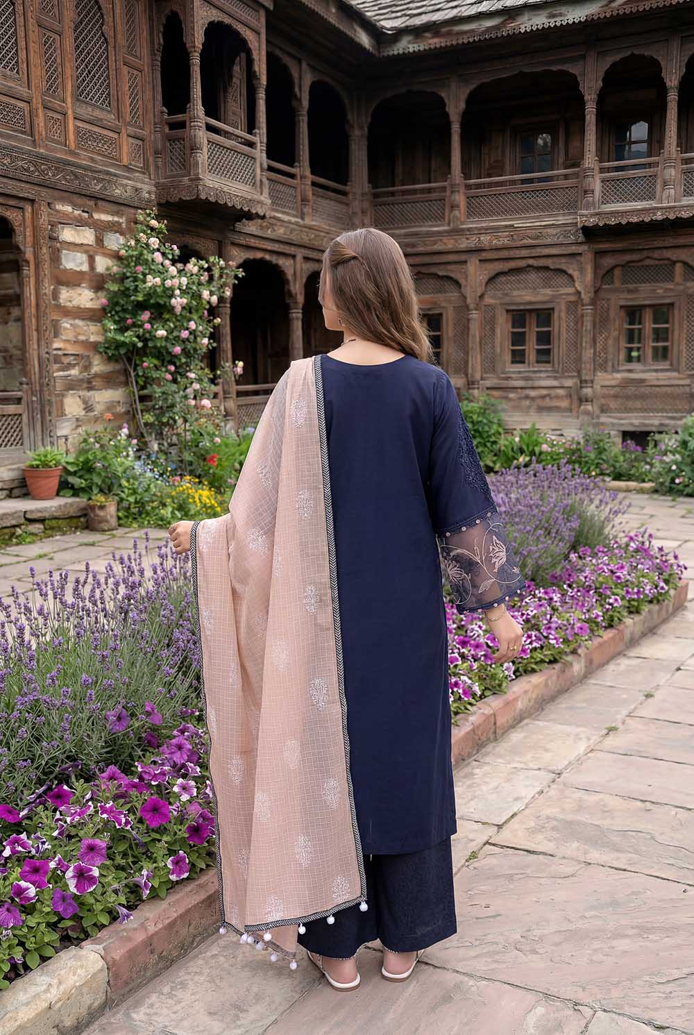 ZR-2627 | NAVY BLUE Zahra Rubab