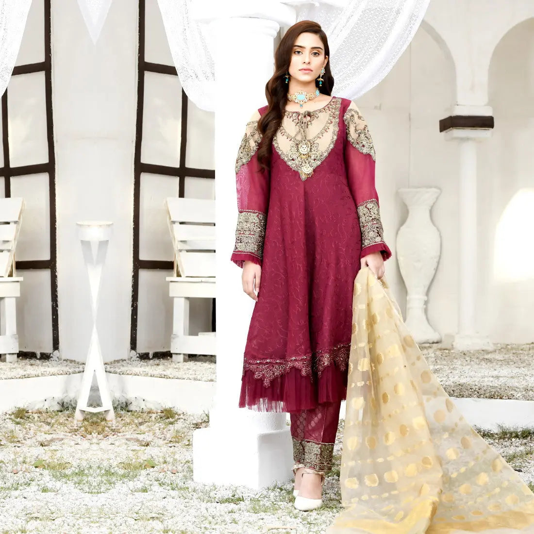 3 Piece Stitched - ZR 2119 Plump Zahra Rubab