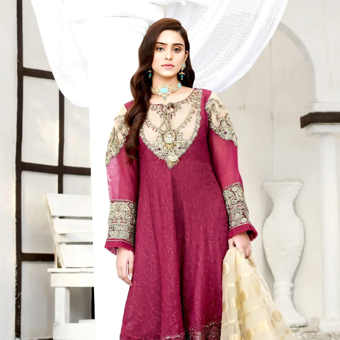3 Piece Stitched - ZR 2119 Plump Zahra Rubab