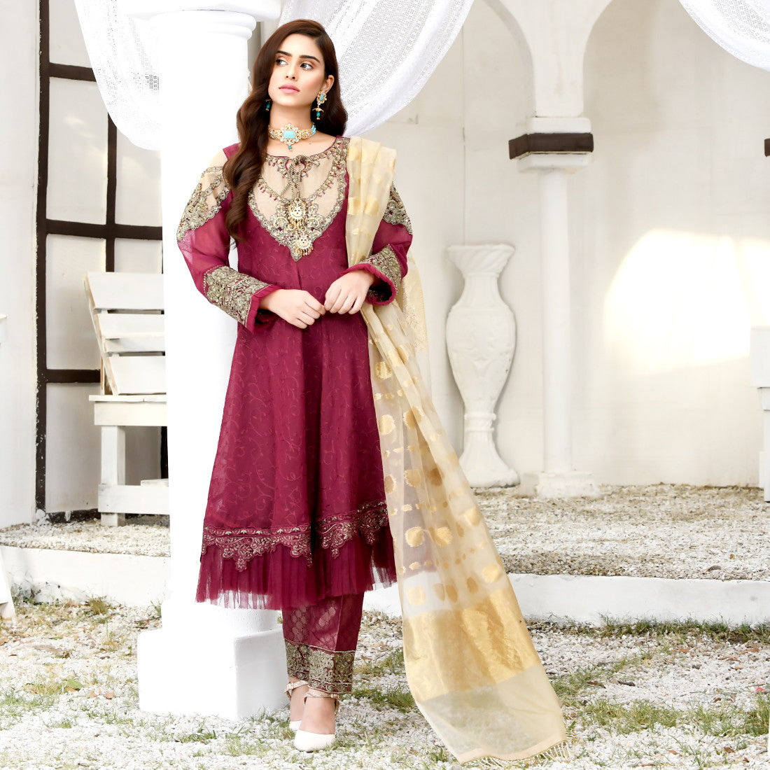 3 Piece Stitched - ZR 2119 Plump Zahra Rubab