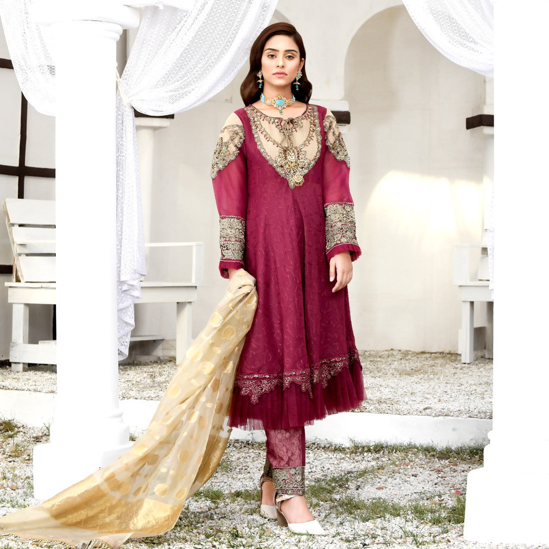 3 Piece Stitched - ZR 2119 Plump Zahra Rubab