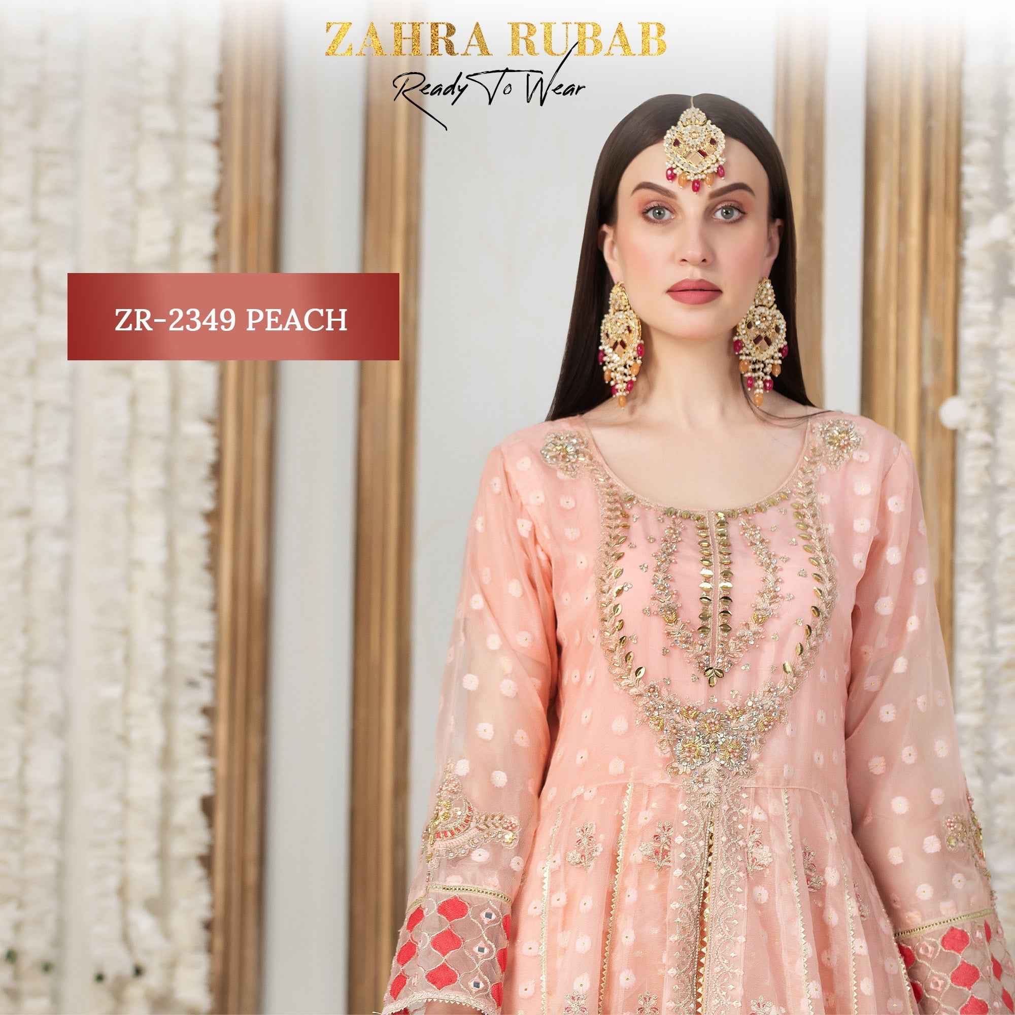 ZR-2349 Black, Mehroon, Peach