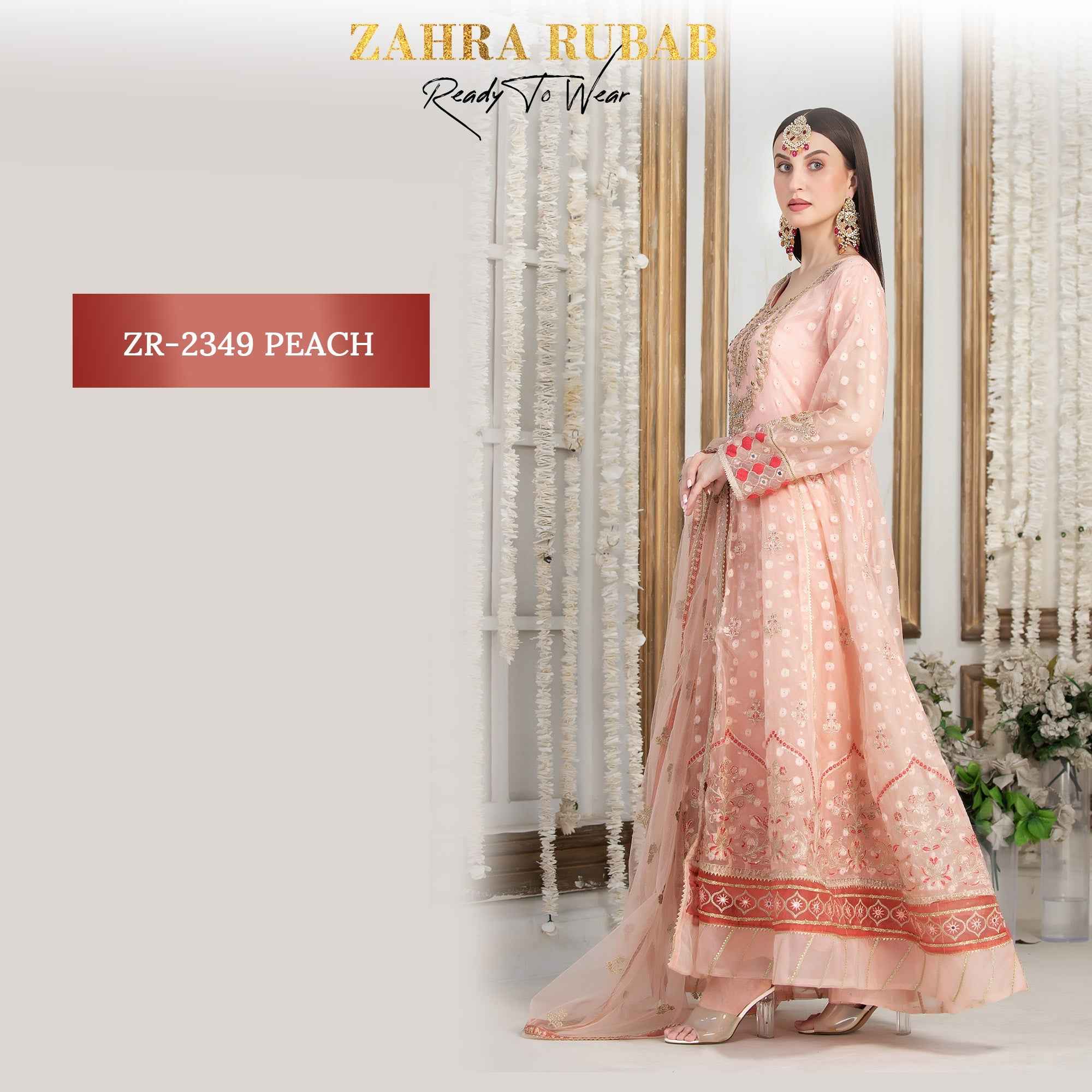 ZR-2349 Black, Mehroon, Peach
