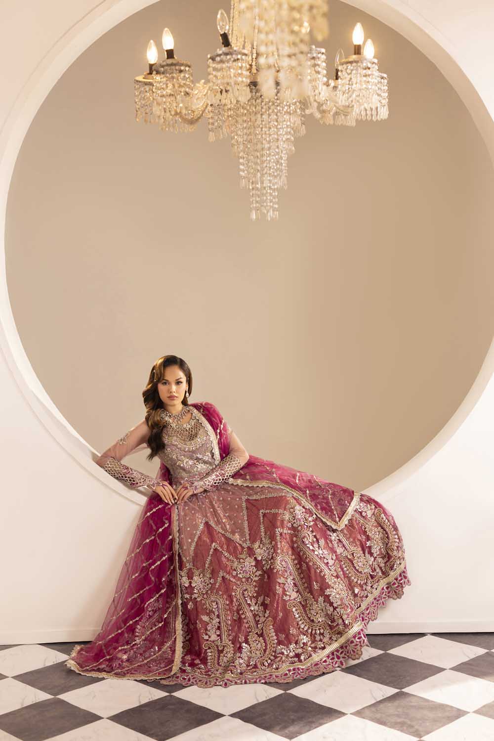 ZR-2588 | OMBRE PLUM Zahra Rubab