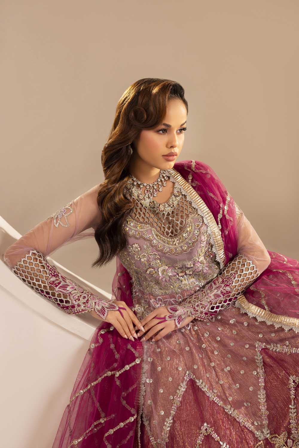 ZR-2588 | OMBRE PLUM Zahra Rubab